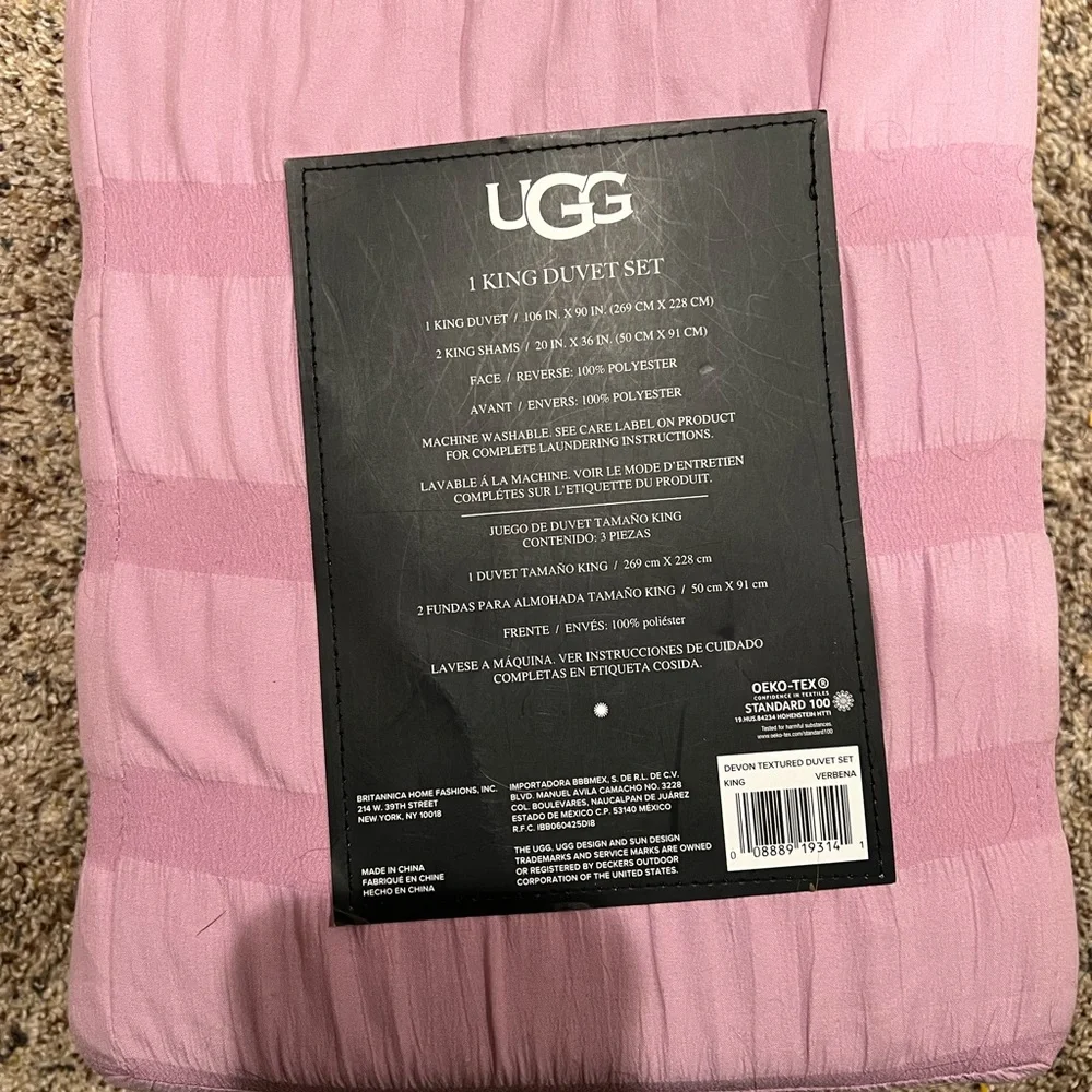 UGG Devon Textured Verbena Duvet Cover Set